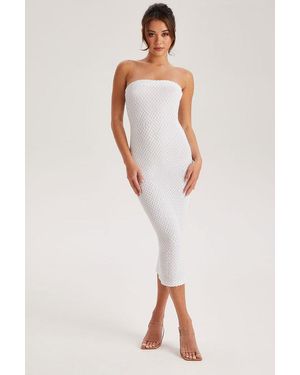 Urban Bliss Textured Bandeau Dress - White