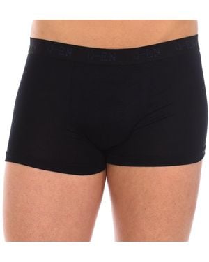 Q En Bamboo Elastic Breathable Boxer Shorts Q500 - Black