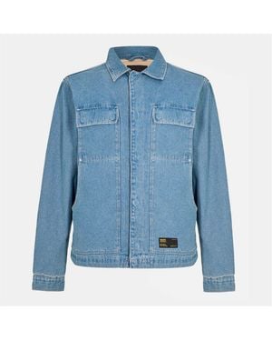 Vans Mcavoy Solid Patterned Denim Station Jacket - Blue