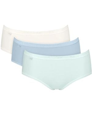 Sloggi Basic+ Midi 3 Pack Briefs - Blue