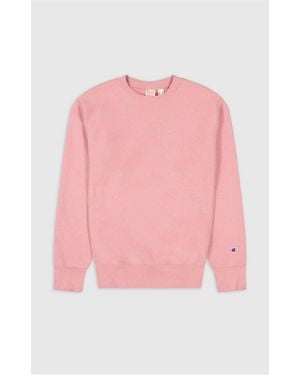 Champion Regular Fit Crew Neck Long Sleeve Sweatshirt - Pink