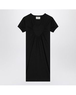 Coperni Zwarte Mini Jurk Met Hart
