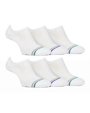 Farah Bamboo No Show Invisible Socks - White