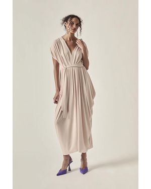 James Lakeland Fluid Drape Dress - Natural