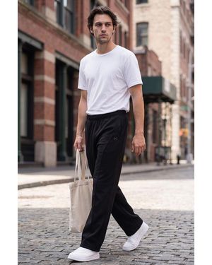 TOMMY LIFE Color-Blocked Palazzo Trousers - Black