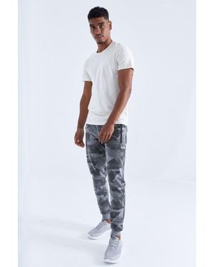 TOMMY LIFE Camouflage Slim Fit Joggers - White