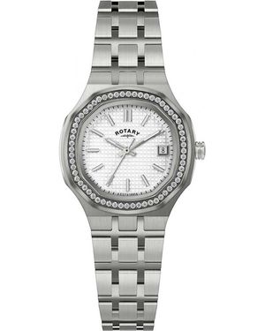 Rotary Rlb10013-01 Ladies Brillance Watch - Grey