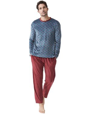 J And J Brothers Long Sleeve Pyjamas Jjbdp5401 - Blue