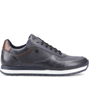 Base London Lancaster Casual Trainers Leather - Grey
