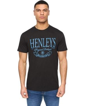 Henleys Henbank T-Shirt Cotton - Black