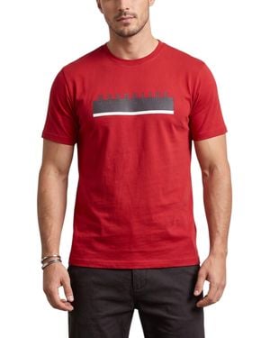 883 Police T Shirts Bodmin Crew Neck Short Sleeve Casual Summer Cotton Tee - Red