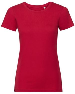 Russell Ladies Organic Short-Sleeved T-Shirt (Classic) Cotton - Red