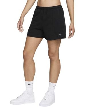Nike Fleece Elastische Taille Relaxed Fit Sweat Shorts - Zwart