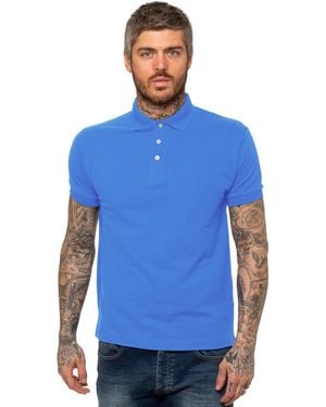Kruze By Enzo Short Sleeve Polo Shirts - Blue