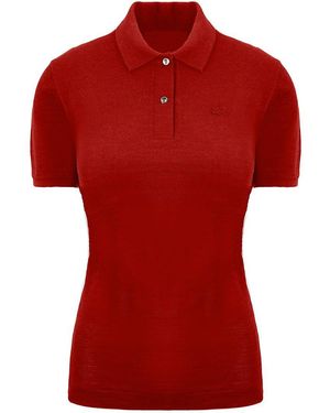 Lacoste 85Th Anniversary Collection Rouge Short Sleeve Polo Shirt Pf4866_240 Wool - Red