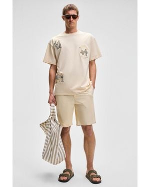 Grimelange Slim Fit Chino Shorts - Natural