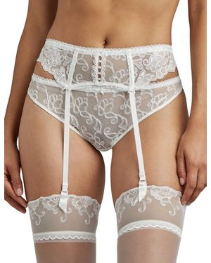 Aubade Tc50 Pour Toujours Suspender Belt - White