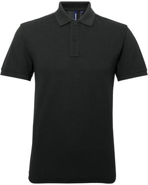 Asquith & Fox Short Sleeve Performance Blend Polo Shirt (Bottle) - Black