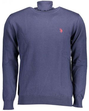 U.S. POLO ASSN. Embroidered Turtleneck Jumper - Blue