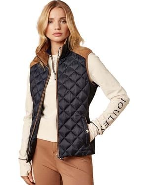 Joules Braemar Luxe Showerproof Diamond Quilted Gilet - Blue