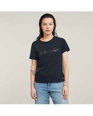G-Star G-Script Shiny Top - Black