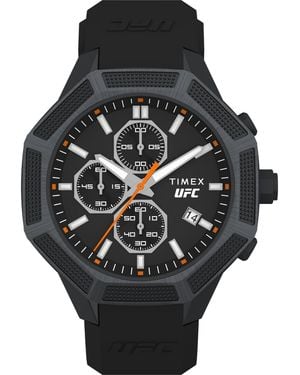 Timex Ufc King Chrono Watch Tw2V87200 Silicone - Black