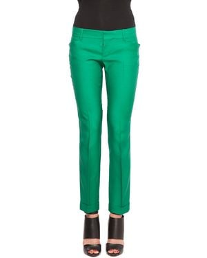 DSquared² Silk And Wool Stretch Trousers - Green