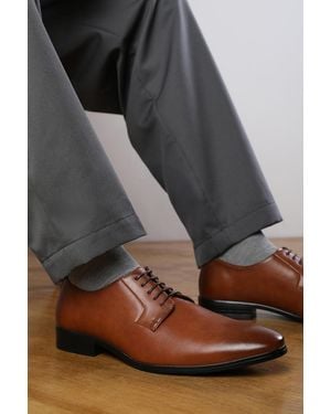Where's That From Wheres 'Elliot' Lace Up Derby Formal Dress Work Shoes - Grey