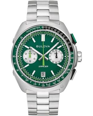 Bulova Racer Watch 98B468 Stainless Steel - Green
