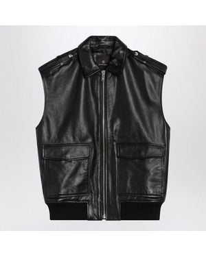 Anine Bing Sonnie Leather Gilet - Black