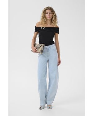 Gestuz Blouse Met Korte Mouwen Gzlaily Blouse Met Korte Mouwen Slim Fit - Blauw