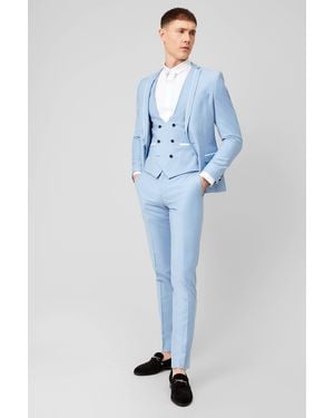 Twisted Tailor Liverpool Skinny Fit Cotton Jacket - Blue