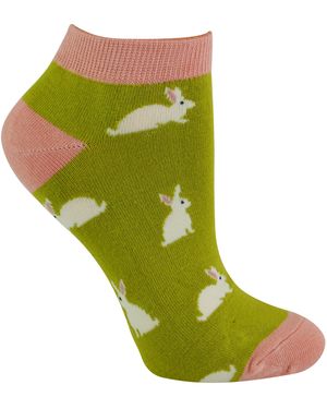 Miss Sparrow Ladies Bamboo Trainer Socks - Green