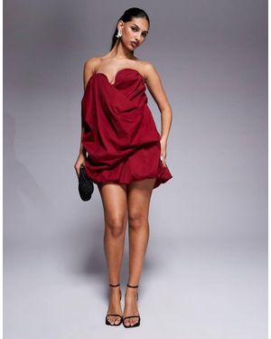ASOS Structured Bust Puffball Bandeau Mini Dress