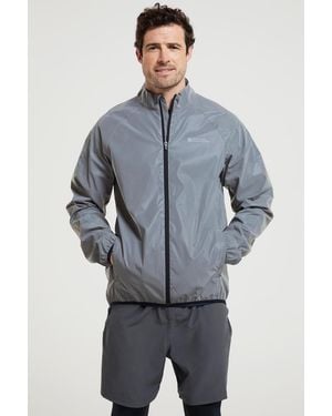 Mountain Warehouse '360' Reflective Jacket Water Resistant Breathable Running Coat - Blue