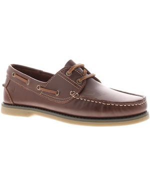 Hush Puppies Boat Shoes Wilson Shoe Leather Lace Up - Black