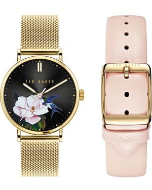 Ted Baker Twg024500 Ladies Phylipa Watch And Strap Gift Set - Black