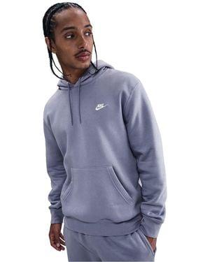 Nike Club Fleece Pullover Hoodie - Blue