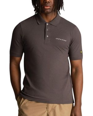 Lyle & Scott Embroidered Logo Cotton Pique Polo - Brown