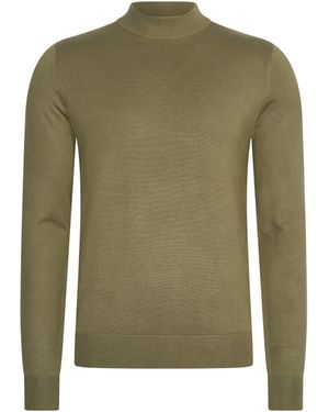 Mario Russo Sweaters Turtle Neck Trui Tarmac - Groen
