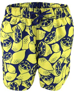 Björn Borg Loose Fitting Print Swimming Trunks With Pocket For - Yellow