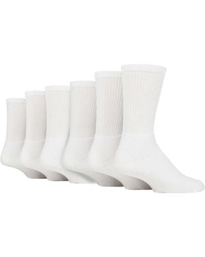 SOCKSHOP TORE 6 Pack Plain Crew Sport Socks - White