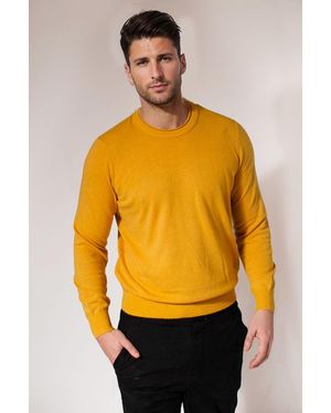 Secret Label Italian Lambswool Crew Neck Jumper - Yellow