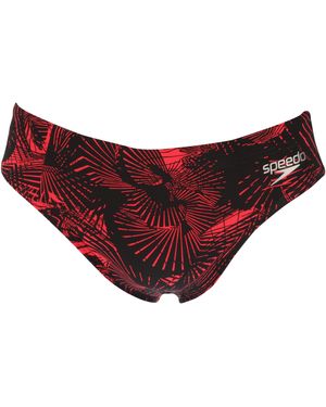 Speedo Allover 7Cm Swim Briefs - Red