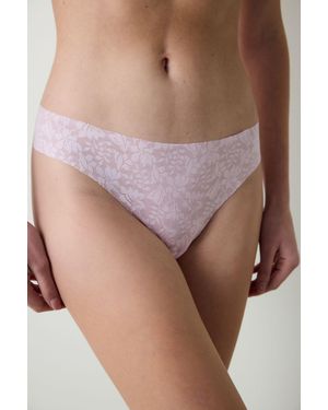 Penti Floral Lace Brazilian Knickers - Pink