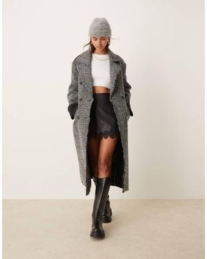 ASOS Premium Bonded Dad Coat - Natural