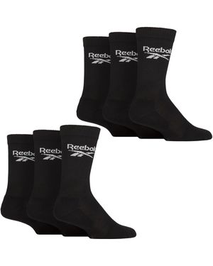 Reebok Ribbed Sport Breathable Crew Socks For And - Black