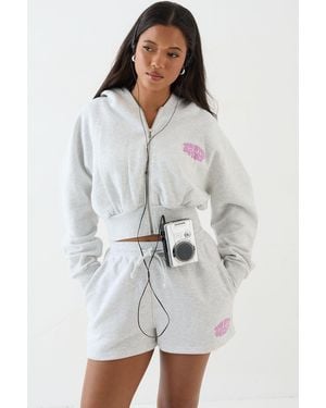 DSGN Studio Sport Bubble Boxy Crop Hoodie - Grey
