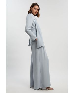 Karen Millen Soft Tailored Wide Leg Trouser - Grey