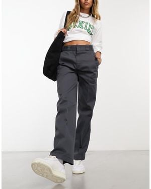 Dickies Elizaville Mid Rise Straight Leg Trousers - Black